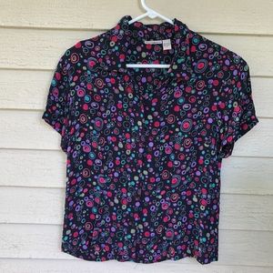 PUTUMAYO 100% rayon short sleeve blouse